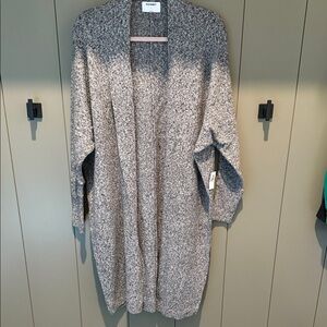 NWT Old Navy Heathered Gray Women's Long Cardigan Sz M